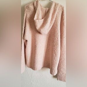NWT. Cozy knit lightweight hoodie. Blush pink. Brand new.